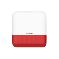 DS-PS1-E-WE, Red, 868MHz AX PRO Series - სირენა, გარე მონტაჟის, წითელი, უკაბელო